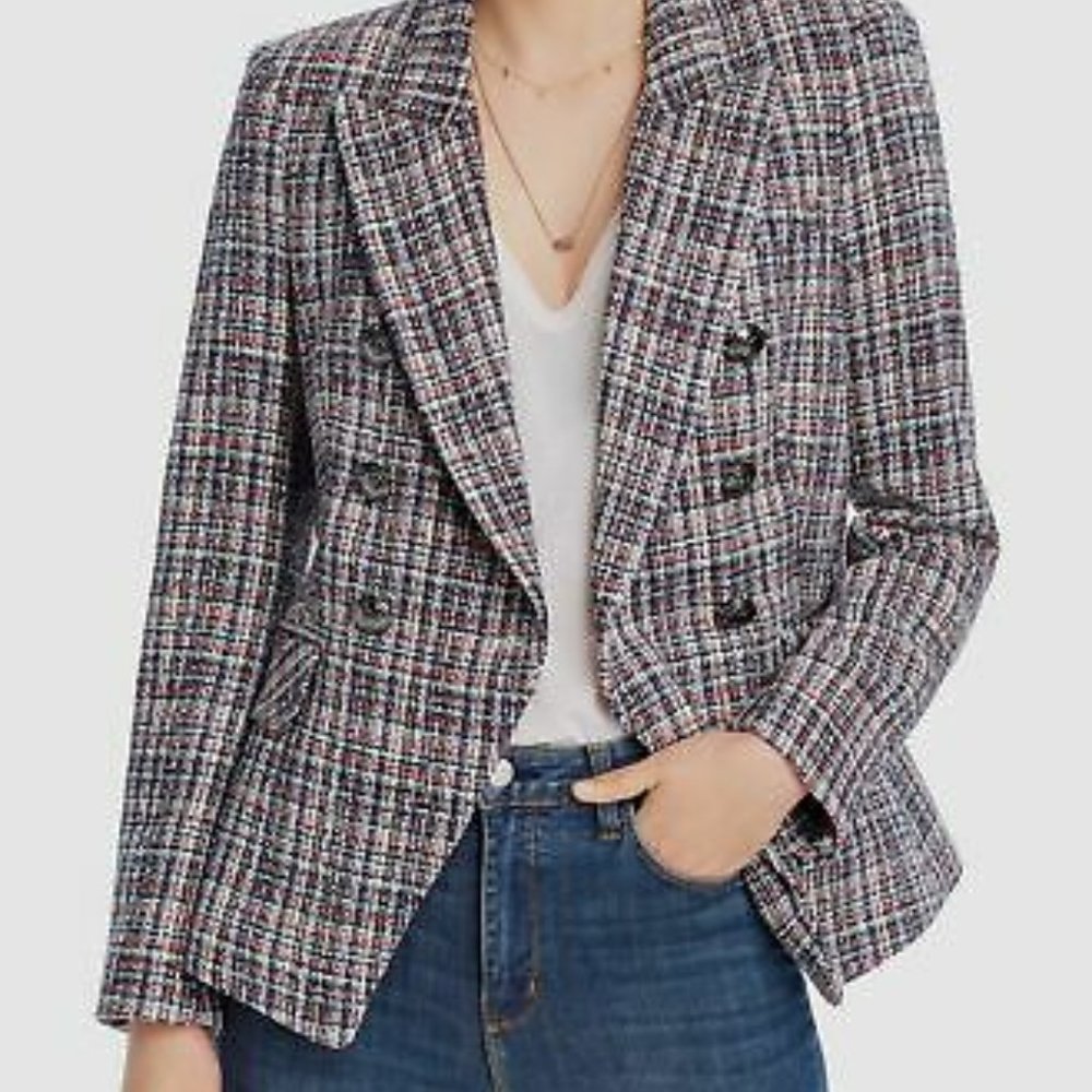 LINI McKenzie Tweed Double-Breasted Blazer